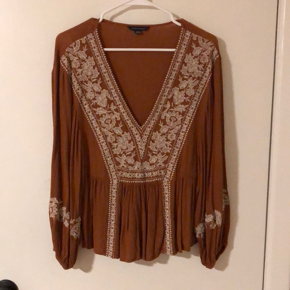 American Eagle burnt orange top